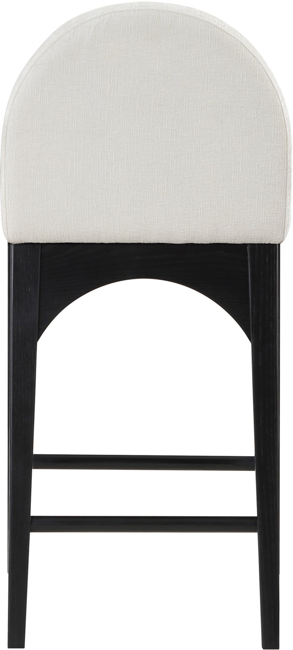 Waldorf Cream Chenille Fabric Stool 392Cream-C Meridian Furniture