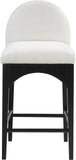 Waldorf Cream Chenille Fabric Stool 392Cream-C Meridian Furniture