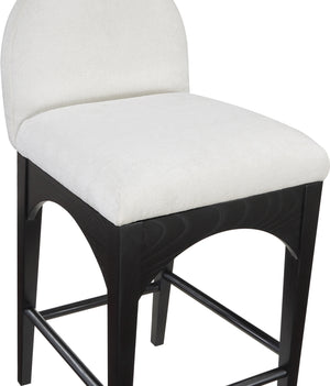 Waldorf Cream Chenille Fabric Stool 392Cream-C Meridian Furniture