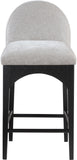 Waldorf Grey Chenille Fabric Stool 392Grey-C Meridian Furniture