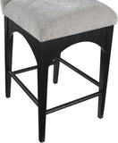 Waldorf Grey Chenille Fabric Stool 392Grey-C Meridian Furniture