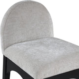 Waldorf Grey Chenille Fabric Stool 392Grey-C Meridian Furniture