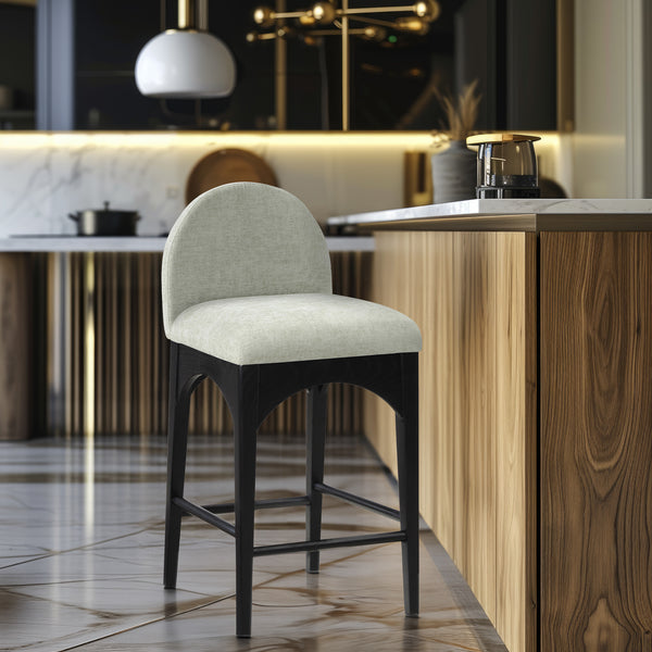 Waldorf Mint Chenille Fabric Stool 392Mint-C Meridian Furniture