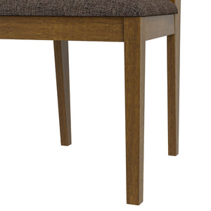 English Elm Du Cap Gray Upholstered Dining Chairs with White Wash Wood Legs Set of 2 B127P495088