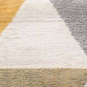 HomeRoots 20' Bright Yellow and Ivory Geometric Runner Rug - Durable, Stylish, Easy-Care for Modern Spaces 2’ x 20’ 393031