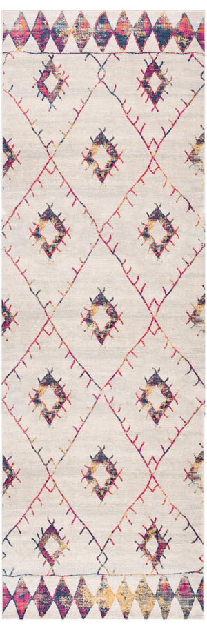 HomeRoots 20' Ivory and Gold Abstract Geometric Runner Rug - Handcrafted Elegance for Modern & Bohemian Spaces 2’ x 20’ 393048