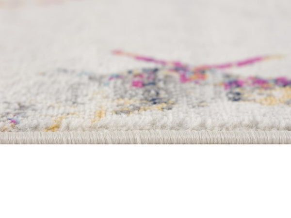 HomeRoots 20' Ivory and Gold Abstract Geometric Runner Rug - Handcrafted Elegance for Modern & Bohemian Spaces 8’ x 11’ 393058