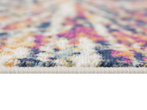 Homeroots 5' X 8' Cream Celestial Burst Abstract Area Rug  Polypropylene 393073