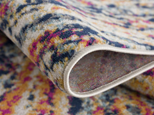 Homeroots 8' X 11' Cream Celestial Burst Abstract Area Rug  Polypropylene 393075