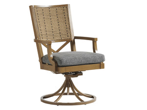 Lexington Tommy Bahama Outdoor 3930-13sr-40 Swivel Rocker Dining Chair - Elegant Transitional Design For Stylish Indoor-outdoor Spaces  Wood 3930-13sr-40