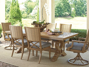 Lexington Tommy Bahama Outdoor 3930-877c Stunning Rectangular Dining Table With Southwest-inspired Design For Elegant Entertaining Light Brown Wood 3930-877c