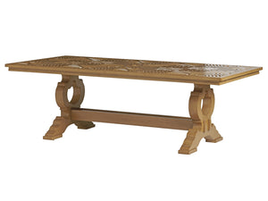 Lexington Tommy Bahama Outdoor 3930-877c Stunning Rectangular Dining Table With Southwest-inspired Design For Elegant Entertaining Light Brown Wood 3930-877c