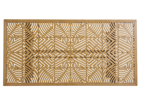 Lexington Tommy Bahama Outdoor 3930-877c Stunning Rectangular Dining Table With Southwest-inspired Design For Elegant Entertaining Light Brown Wood 3930-877c