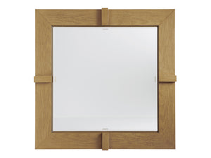 Lexington Tommy Bahama Outdoor 3930-947 Square Cocktail Table - Elegant Transitional Design With Textured Aluminum And Glass Top Light Brown Wood 3930-947