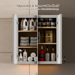 English Elm Gray Shaker Solid Wood Wall Cabinet with Soft Close Hinges and Adjustable Interior Shelving Dark Gray T2950P490382