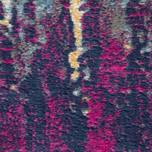 HomeRoots 20' Gray Ivory And Magenta Abstract Rug - Modern Design for Hallways, Kitchens, and High-Traffic Areas 9’ x 13’ 393110