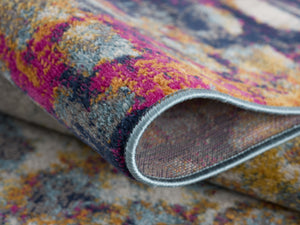 Homeroots 9' X 13' Multicolored Abstract Painting Area Rug  Polypropylene 393127