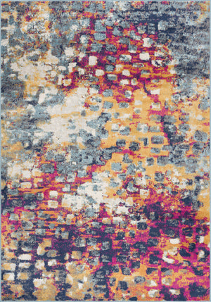Homeroots 9' X 13' Multicolored Abstract Painting Area Rug  Polypropylene 393127