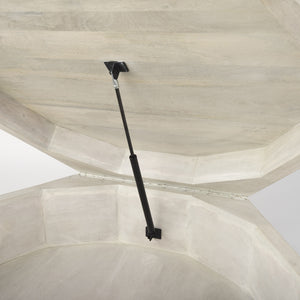 Homeroots 48" Natural Solid Wood Hexagon Lift Top Coffee Table   393174