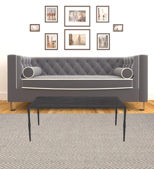 Homeroots Minimal Black Iron Rectangular Coffee Table   393184