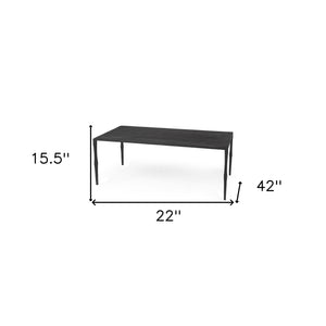 Homeroots Minimal Black Iron Rectangular Coffee Table   393184
