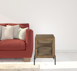 Homeroots 26" Brown Solid Wood Square End Table   393185