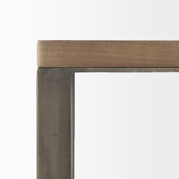 Homeroots 26" Brown Solid And Manufactured Wood Square End Table   393188