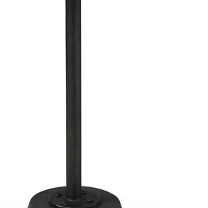 Homeroots 24" Black Solid And Manufactured Wood Round End Table   393191