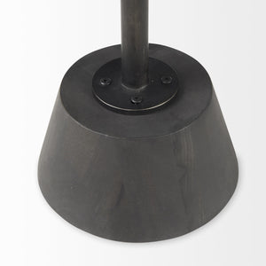 Homeroots 24" Black Solid And Manufactured Wood Round End Table   393191