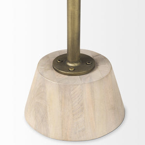 HomeRoots 24" Beige Round End Table - Stylish Solid and Manufactured Wood Accent for Small Spaces & Versatile Use 393192
