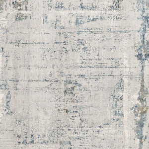 HomeRoots 4' Blue and Ivory Abstract Area Rug - Contemporary Power Loomed Design for Modern Elegance 5' X 7' 393212