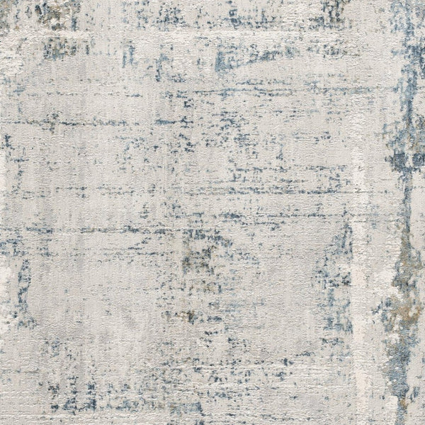 HomeRoots 4' Blue and Ivory Abstract Area Rug - Contemporary Power Loomed Design for Modern Elegance 5' X 7' 393212