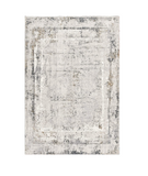 Homeroots 4' X 6' Gray And Ivory Abstract Power Loom Area Rug  Viscose 393215