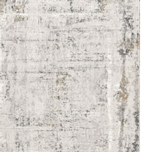 HomeRoots 4' Gray and Ivory Abstract Area Rug - Contemporary Power Loom Design for Modern Living Spaces 4' X 6' 393215