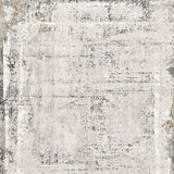 Homeroots 5' X 8' Gray And Ivory Abstract Power Loom Area Rug  Viscose 393216