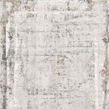 Homeroots 7' X 10' Gray And Ivory Abstract Power Loom Area Rug  Viscose 393217