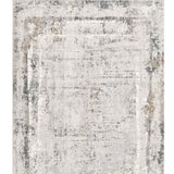 Homeroots 7' X 10' Gray And Ivory Abstract Power Loom Area Rug  Viscose 393217