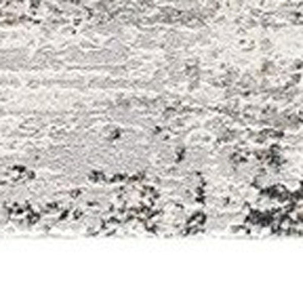 HomeRoots 4' Gray and Ivory Abstract Area Rug - Contemporary Power Loom Design for Modern Living Spaces 8' X 11' 393218
