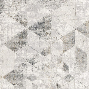 HomeRoots 4' Modern Gray and Ivory Abstract Area Rug - Power Loomed Viscose for Cozy, Stylish Home Decor 8' X 11' 393222