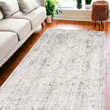 Abstract Power Loom Area Rug - Stylish Gray and Ivory Design for Cozy Home Décor