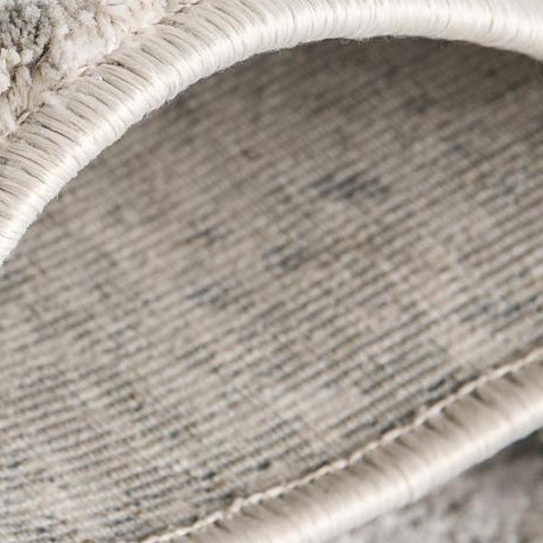 HomeRoots 4' Elegant Gray and Ivory Abstract Area Rug - Contemporary Power Loom Design for Stylish Homes 8' X 10' 393226