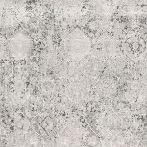 HomeRoots 4' Gray and Ivory Abstract Power Loom Area Rug for Modern Elegance in Living Rooms and Offices 4' X 6' 393227