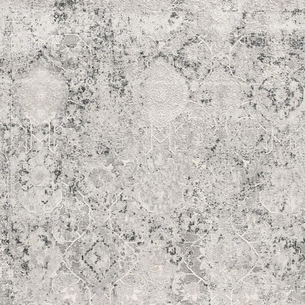 HomeRoots 4' Gray and Ivory Abstract Power Loom Area Rug for Modern Elegance in Living Rooms and Offices 4' X 6' 393227