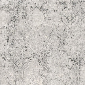 HomeRoots 4' Gray and Ivory Abstract Power Loom Area Rug for Modern Elegance in Living Rooms and Offices 8' X 10' 393230