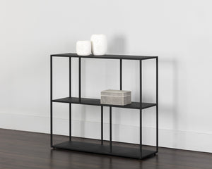 Sunpan Eiffel Low Bookcase - Stylish Iron Design with Anti-Tipping Kit for Modern Living and Office Spaces Medium - 34.75W x 12D x 31H