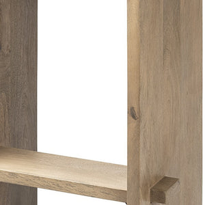 Homeroots 30" Brown Solid And Manufactured Wood Backless Counter Height Bar Chair   393423