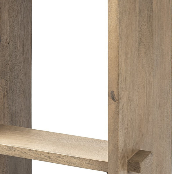 Homeroots 30" Brown Solid And Manufactured Wood Backless Counter Height Bar Chair   393423