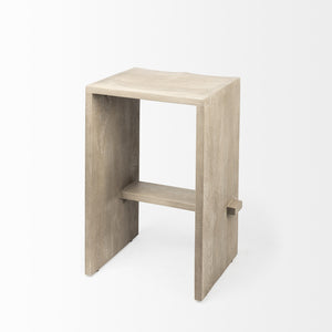 Homeroots 29" Brown Solid And Manufactured Wood Backless Counter Height Bar Chair   393424