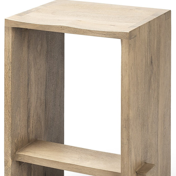 Homeroots 26" Brown Solid And Manufactured Wood Backless Counter Height Bar Chair   393425