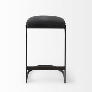 Homeroots 29" Black Iron Backless Bar Chair   393427